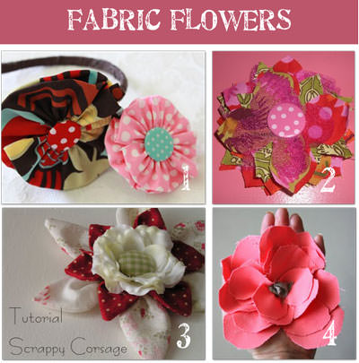 activities for kids How to Make Fabric Flowers {16 Patterns & Tutorials}