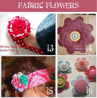 activities for kids How to Make Fabric Flowers {16 Patterns & Tutorials}