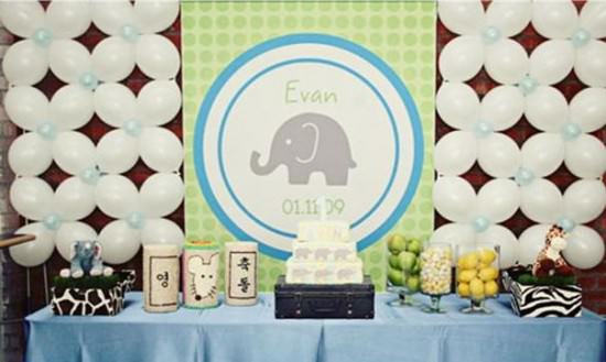 Evan's Elephant Party all crafts 26 First Birthday Cake & Party Ideas