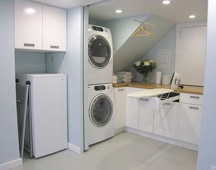 Drawer that folds out into an ironing board all crafts Laundry Room: 8 Ideas To Conceal An Ironing Board