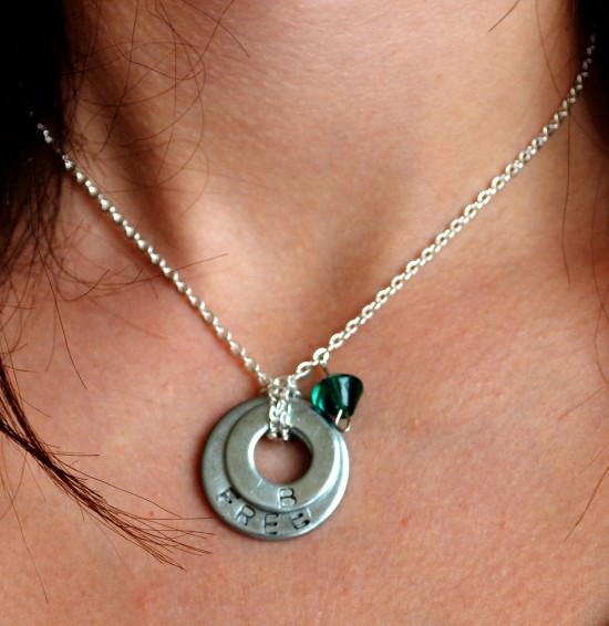 Stamped Washer Necklace all crafts Top 10 Crafts to Make This Week {10/16}