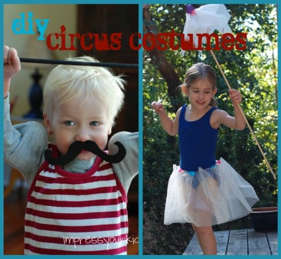 activities for kids Easy Circus Homemade Costumes   {no sew}