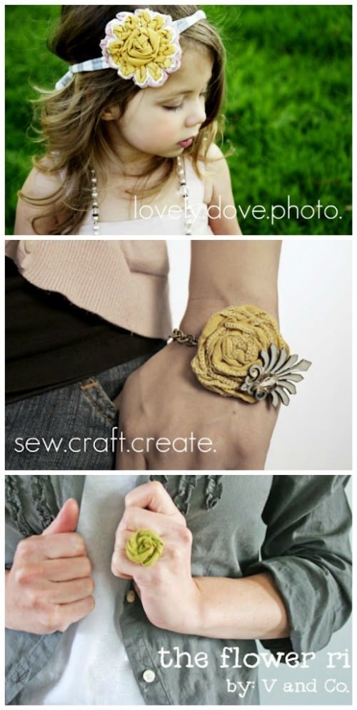 Como fazer flores de tecido all crafts 19 Beautiful Fabric Flowers To Make {tutorials}