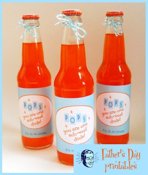 Soda 'Pops' Retro Wraps all crafts 18 Fathers Day Printables {cards, gifts, and decor}