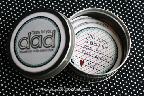 Tin token pai all crafts 18 Fathers Day Printables {cards, gifts, and decor}