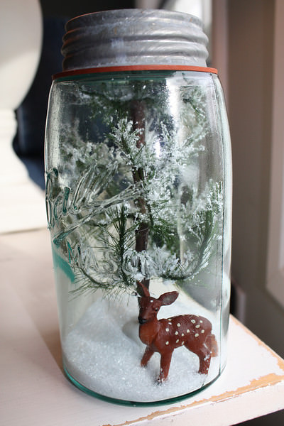 Mason Jar globos de neve e Terrários {Presentes de Natal} all crafts 37 Recipes How To Make Gifts In A Jar