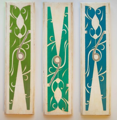 Antiqued Clothespin Wall Art {tutorial} atividades para crianças 33 Coisas Crafty fazer com pregadores de roupa {fáceis!}