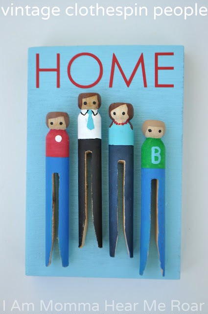Como fazer Vintage Clothes Pin Placa boneca atividades para crianças 33 Coisas Crafty fazer com pregadores de roupa {fáceis!}