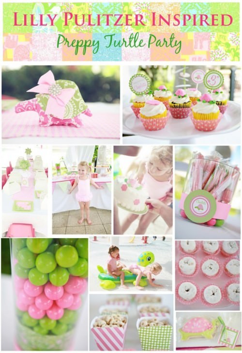 Partido tartaruga formal em rosa e verde all crafts 43 Creative Zoo Animal Birthday Party Themes